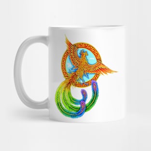 Vermilion Bird Rainbow Phoenix Mug